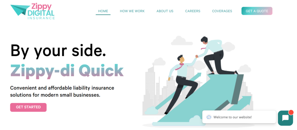 state of the art insurance agency website by 1gs digital agency sample homepage image